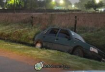 Despistó un auto en el Bio Saludable