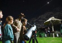 Se realizó una observación astronómica con espectáculos para toda la familia