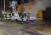 Incendio vehicular en la madrugada en Brandsen