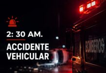 Despiste y vuelco sobre la Ruta 215: Dos hombres fueron trasladados al Hospital