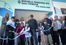 San Vicente: Mantegazza inauguró el edificio de la Escuela Primaria N°6 junto al gobernador Axel Kicillof
