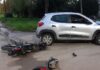 Accidente entre moto y auto en el República: una persona herida