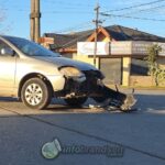 Choque entre dos vehículos en la esquina de Sáenz Peña y Belgrano