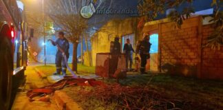 Incendio de vivienda en el barrio Los Tilos