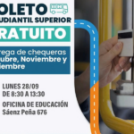 El lunes entregarán las chequeras del Boleto Estudiantil para octubre, noviembre y diciembre