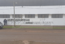 Escrache en la cancha de básquet del Club Atlético y Progreso