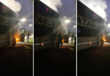 Se incendió un micro que viajaba rumbo a La Plata