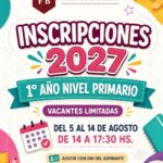 IFB: Inscripciones abiertas 2027 | 1° año nivel primario