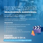 Buscan realizador/a audiovisual para sumarse a un equipo de comunicación