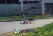 Choque entre auto y bicicleta: una persona herida