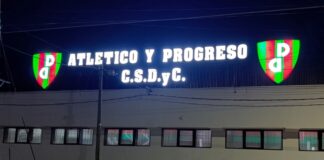 Atlético y Progreso inauguró una imponente cartelera LED en su sede