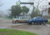 Dos camionetas protagonizaron un choque en una esquina céntrica de Brandsen
