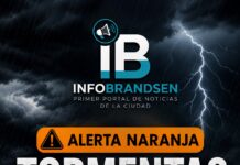 Alerta naranja por tormentas para Brandsen y la región