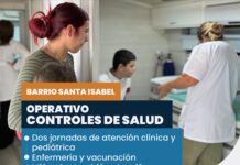 La Municipalidad realizará un operativo integral de salud en el Barrio Santa Isabel