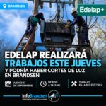 Edelap anunció trabajos programados para este jueves en Brandsen