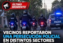 Vecinos reportaron una persecución policial en distintos sectores de Brandsen