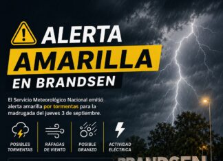 Alerta amarilla por tormentas en Brandsen: advierten por lluvias intensas y posible granizo