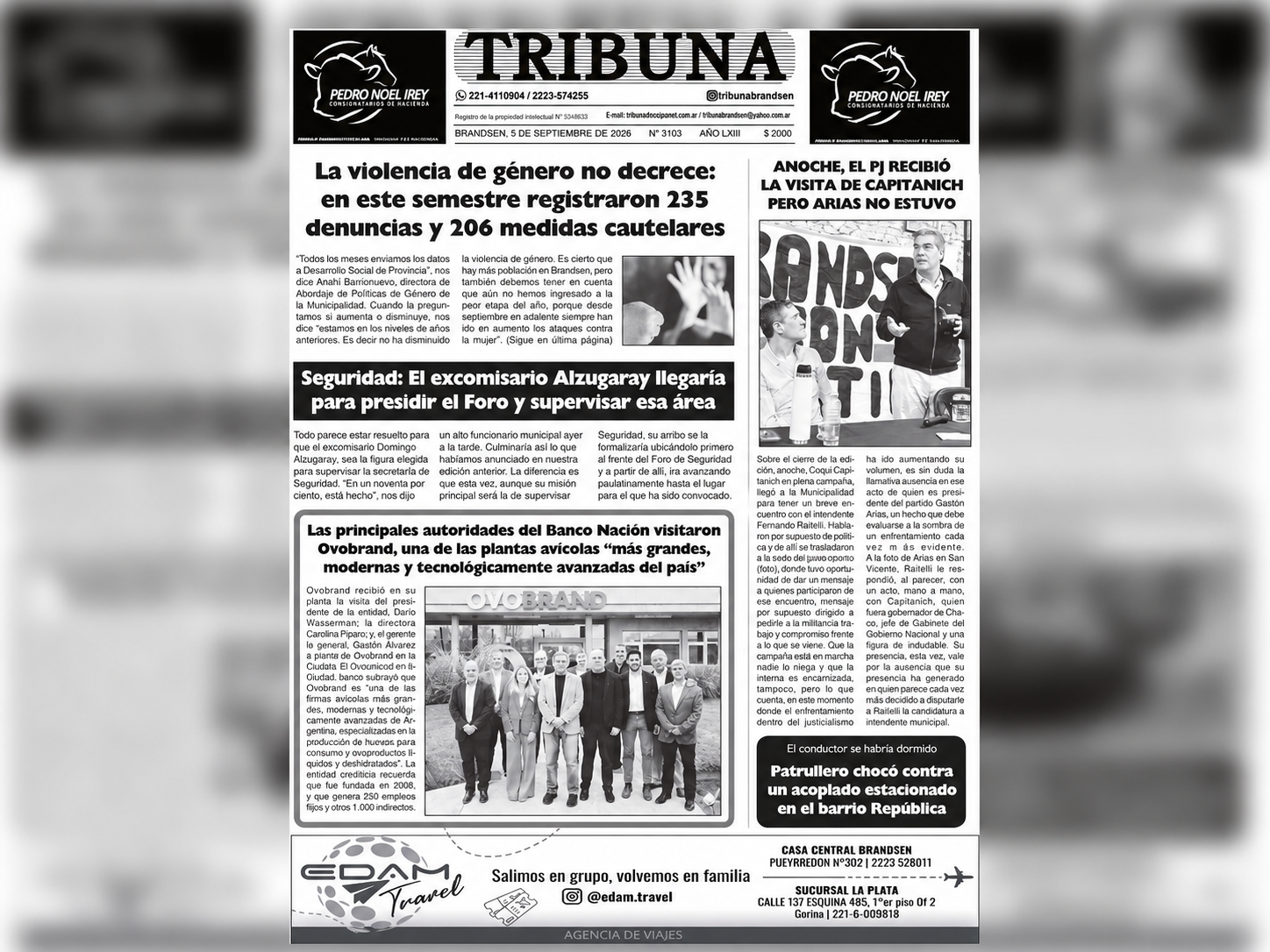Tribuna portada 5 septiembre 2026