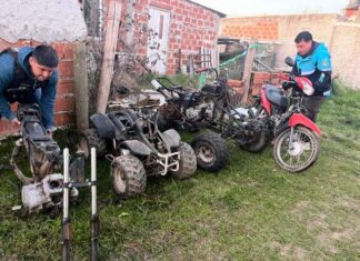 Un aprehendido y motos adulteradas tras dos allanamientos en Domselaar