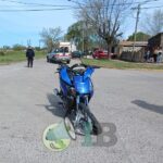 Choque entre auto y moto en Ituzaingó y Belgrano