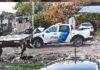 Patrullero impactó contra un semi en el barrio República