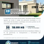 Sorteo de las 36 viviendas: será el miércoles 30 de septiembre en el Club Social Sorteo de las 36 viviendas de Brandsen: miércoles 30 de septiembre, 18 hs, en el Club Social