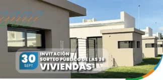 Sorteo de las 36 viviendas: será el miércoles 30 de septiembre en el Club Social Sorteo de las 36 viviendas de Brandsen: miércoles 30 de septiembre, 18 hs, en el Club Social