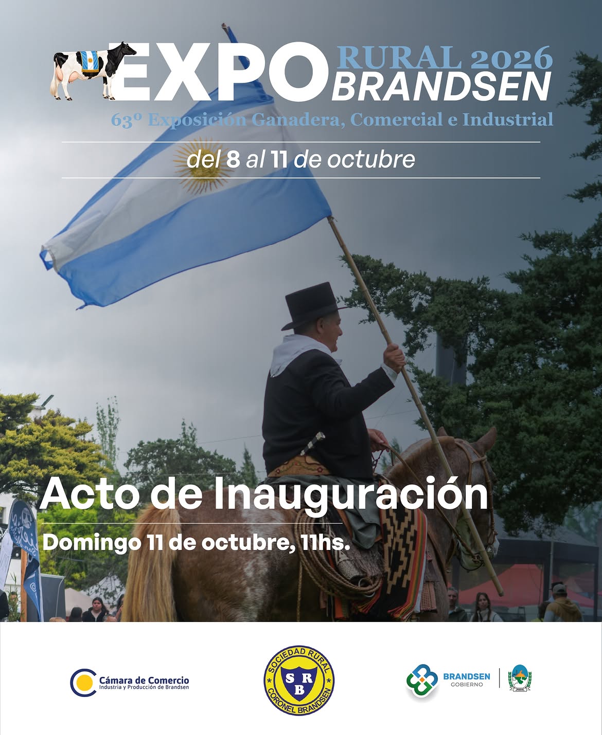 Acto de inauguración, domingo 11 a las 11 - Expo Rural Brandsen 2026