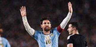 Messi se despidió de la Selección con gol y dos asistencias en el 3-0 ante Benín Messi saluda al público del Monumental