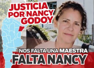 Afiche de la campaña por justicia para Nancy Estela Godoy.