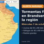 Alerta naranja por tormentas fuertes en Brandsen: se esperan lluvias intensas, ráfagas y granizo Alerta naranja por tormentas fuertes en Brandsen