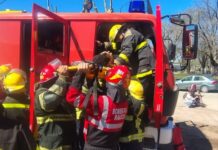 Bomberos se capacitaron en socorrismo en Gardey