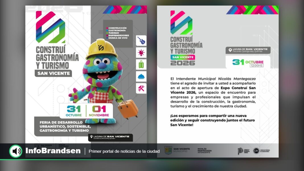 Expo Construí San Vicente 2026 apertura tapa Flyer e invitación de la Expo Construí San Vicente 2026