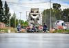 Domselaar: avanzan los trabajos de reconstrucción de la calle Mario Bravo y el alumbrado de la Ruta 210