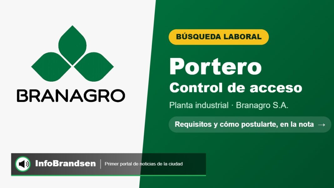 Búsqueda laboral: Portero / Control de acceso en Branagro S.A.