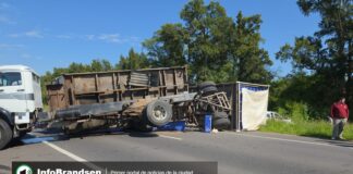 Grave accidente en Ruta 215 entre camión y camioneta: heridos leves Siniestro vial entre Brandsen y Loma Verde